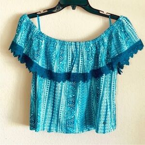Roxy off the shoulder crop top NWT